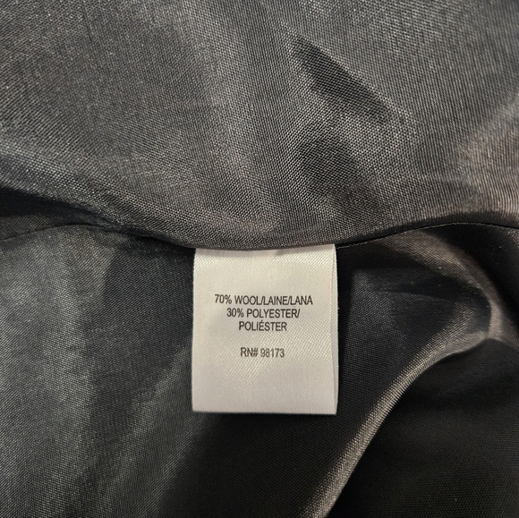 Worth Grey Striped Wool Coat - Picture 7 of 8